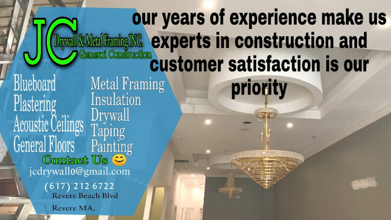 Contractor JC Drywall and Metal framing inc in Revere MA