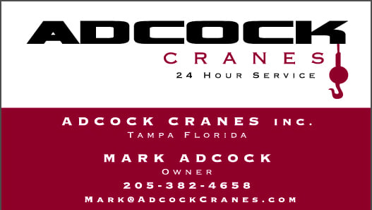 Contractor Adcock Cranes Inc in Plant City FL